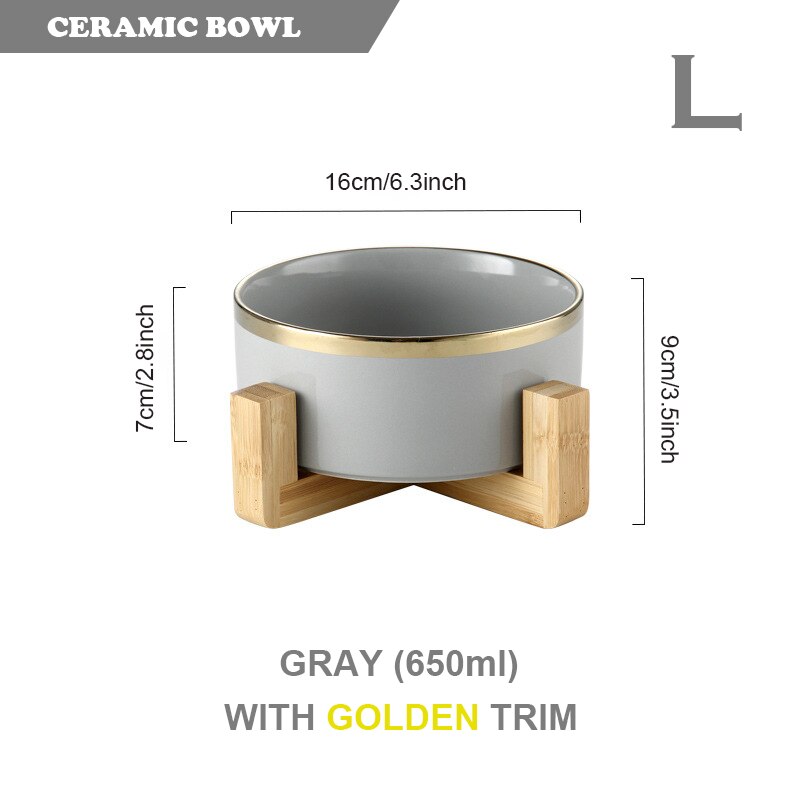 Pet Food Water Bowl Bamboo Pet Supplies Dog