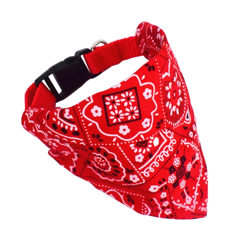 Pet Collar Printed Triangular Muzzle Towel Pet Supplies