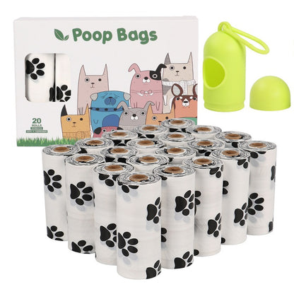 White Footprint Dog Poop Collection Bag Pet Supplies