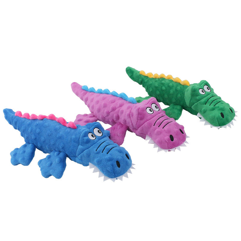 New Pet Plush Toys Voice Crocodile Cute Cartoon Dog Toys