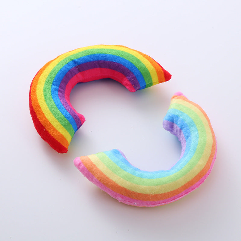 Pet Supplies Cat Toy Rainbow Bridge Pillow with Catnip