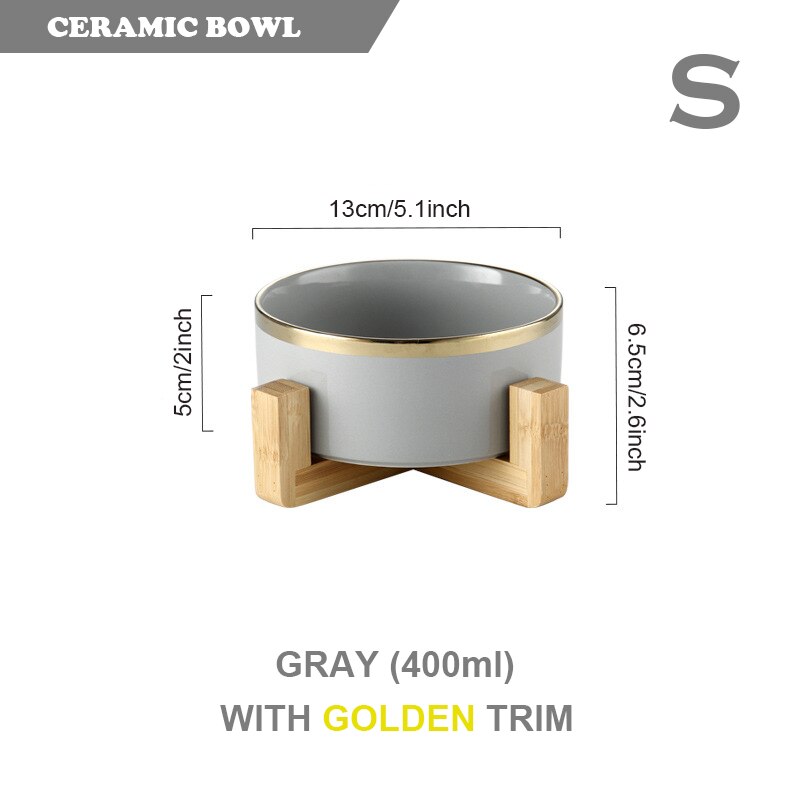 Pet Food Water Bowl Bamboo Pet Supplies Dog